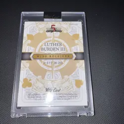 2024 Wild Card 5 Card Draw Stacked Deck - Luther Burden III 1/1 Mirror SDPH-LBN - Image 3