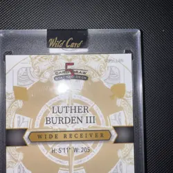 2024 Wild Card 5 Card Draw Stacked Deck - Luther Burden III 1/1 Mirror SDPH-LBN - Image 4