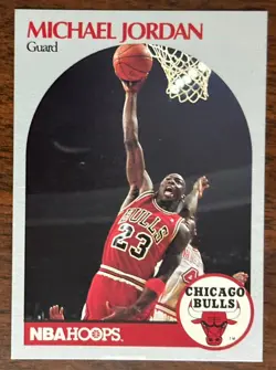 1990-91 HOOPS MICHAEL JORDAN CARD NO. 65 BULLS “LOOK HOW PERFECT CONDITION IS” - Image 1