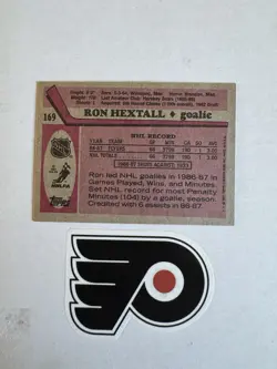 Ron Hextall 1987-88 Topps Rookie Card #169 Philadelphia Flyers - Image 5