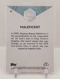 2023 Topps Chrome Disney 100 Maleficent Pink Refractor 224/399 Sleeping Beauty - Image 2