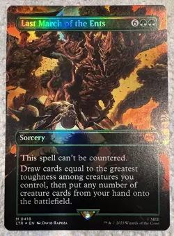 Mint!! Last March of The Ents Mythic Rare #418 Foil Mint Lord MTG LOTR - Image 1