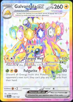 Pokemon TCG Galvantula ex 159/142 2024 Stellar Crown Ultra Rare Card - NM - Image 1