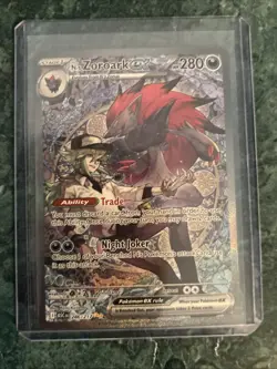 Pokemon TCG N's Zoroark EX 286/217 SV09 Special Illustration Rare Full Art Holo - Image 1
