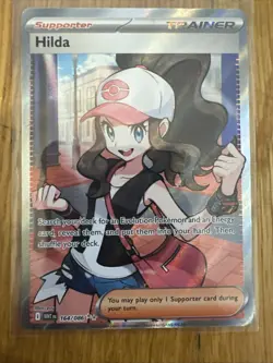 Hilda 164/086 Full Art Ultra Rare White Flare Pokemon TCG Trainer Card - Image 1