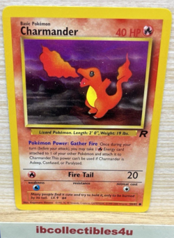 Pokemon Card Charmander 50/82 Wotc Vintage Team Rocket Unlimited Common NM F/S - Image 1