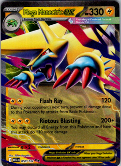 Mega Manectric ex 050/132 Double Rare - Pokemon TCG Mega Evolution - NM - Image 1