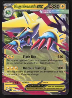 Mega Manectric ex - 050/132 - Double Rare - Mega Evolutions - Pokemon - NM/M - Image 1
