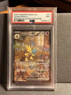 2023 Pokemon Mew En-151 Alakazam Ex #201 Special Illustration Rare PSA 9 - Image 1
