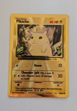 Pikachu Gold Metal Card 58/102 - Pokemon TCG Celebrations 25th Anniversary - Image 1
