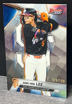 2025 Bowman's Best Jung Hoo Lee Blue Refractor 028/150 ~ San Francisco Giants - Image 2