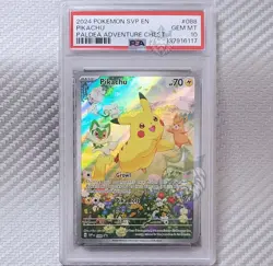 Pikachu Promo PSA 10 📈2024 Pokemon (SVP) Paldea Adventure Chest 088 Promotional - Image 1