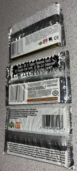 Lot Of 3 Vintage (sealed) Packs Of Cards Pokemon Topps 1999 Digimon NFL Ud Patch - Image 3