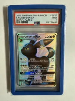 2019 POKEMON SUN & MOON HIDDEN FATES SV69 UMBREON GX SV69/SV94 PSA 9 - Image 1