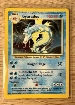 Pokemon TCG Gyarados Base Set 6/102 Holo Unlimited 1999-2000 WOTC - Image 1