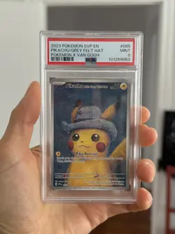 2023 POKEMON SVP POKEMON X VAN GOGH #085 PIKACHU WITH GREY FELT HAT PSA 9 - Image 1