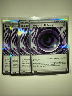 4X Telepathic Psychic Energy 088/088 Perfect Order Holo Rare Pokemon TCG Playset - Image 1