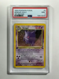 Pokemon TCG - Gengar 5/62 Holo Rare 1st Edition Fossil WOTC | PSA 9 Mint - Image 2