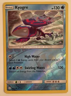 Kyogre 53/236 Pokemon TCG SM Cosmic Eclipse Reverse Holo NM - Image 1