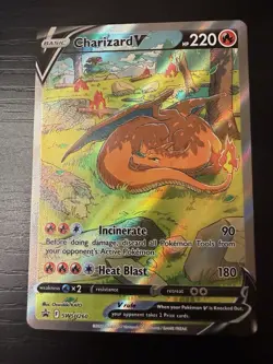 Pokemon TCG Charizard v SWSH260 Black Star Promo Card 2022 Sword and Shield NM - Image 1