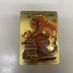 Charizard Vmax Premium Gold Foil Fan Art Vinyl Textured Collector Pokemon LV95 - Image 1