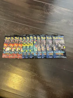 Shining Fates Booster Packs Factory Sealed Pokemon Cards Lot of 12 New Packs - Image 1