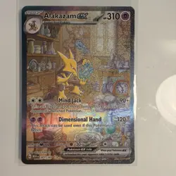 Pokemon TCG Alakazam EX Holo Ultra Rare Scarlet and Violet 151 English 201/165 - Image 1