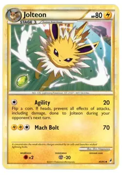 Jolteon 45/95 Call of Legends Pokemon Card - Image 1