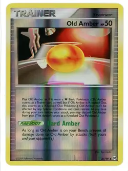Old Amber Reverse Holo 89/99 Arceus Pokemon Card - Image 1