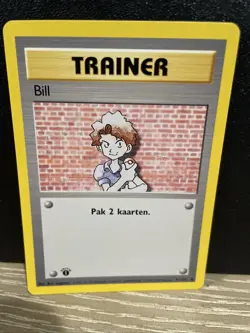 Bill 83/102 Trainer 1st Edition Base Set NM DUTCH Pokemon Free Ship - Image 1