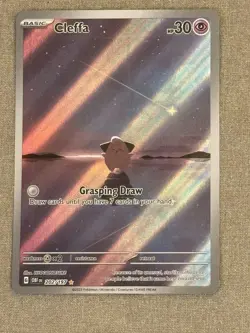 Pokemon TCG Cleffa Full Art Holo Card 202/197 Obsidian Flames Illustration Rare - Image 1