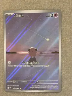 Pokemon TCG Cleffa Full Art Holo Card 202/197 Obsidian Flames Illustration Rare - Image 4