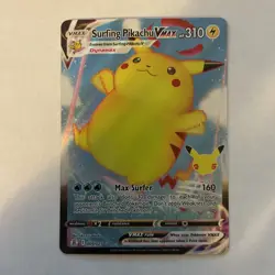 Surfing Pikachu VMAX 009/025 Ultra Rare Celebrations NM Pokemon Card - Image 1