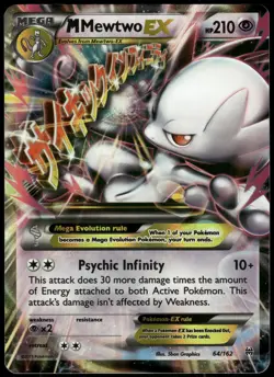 Pokemon M Mewtwo EX (64) Ultra Rare XY - BREAKthrough 64/162 LP Holo - Image 1