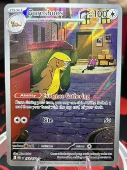 Gumshoos 153/132 Illustration Rare Pokemon TCG Mega Evolution PACK FRESH NM - Image 1