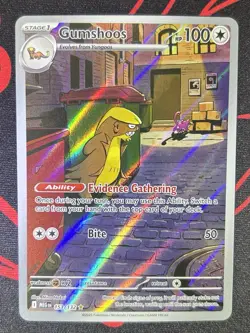 Gumshoos 153/132 Illustration Rare Pokemon TCG Mega Evolution PACK FRESH NM - Image 2