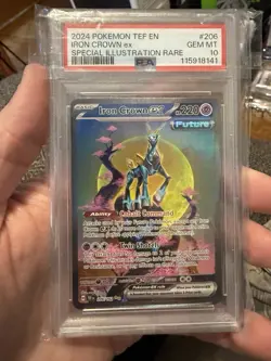 PSA 10 GEM MINT Iron Crown ex SIR 206/162 Pokemon Temporal Forces - Image 1