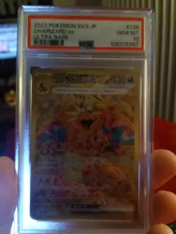 Pokemon TCG Jp SV3 Ruler Of The Black Flame Charizard ex 139/108 Gold PSA 10 - Image 1