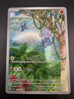 Meditite - 153/142 Stellar Crown (Pokemon) Full Art Illustration Rare - Image 1