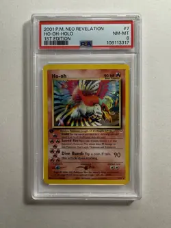 Pokemon TCG - Ho-Oh 7/64 Neo Revelation Holo Rare 1st Edition WOTC | PSA 8 - Image 2