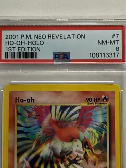 Pokemon TCG - Ho-Oh 7/64 Neo Revelation Holo Rare 1st Edition WOTC | PSA 8 - Image 3