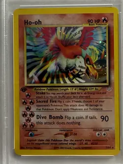 Pokemon TCG - Ho-Oh 7/64 Neo Revelation Holo Rare 1st Edition WOTC | PSA 8 - Image 4