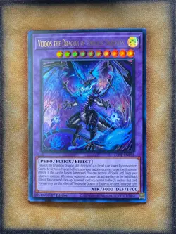 Yugioh Veidos the Dragon of Endless Darkness LEDE-EN092 Ultra Rare 1st Ed NM - Image 1