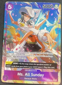 Ms. All Sunday (Alternate Art) OP04-064 One Piece Kingdoms of Intrigue Foil - Image 1