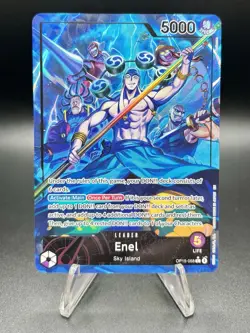 One Piece CCG Enel Leader OP15-058 Alt Art Adventure on Kami's Island OP15-EB04 - Image 1