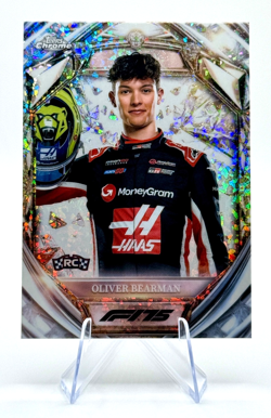 2025 Topps Chrome Formula 1 F1 Oliver Bearman Diamond 75th Anniversary #D75-14 - Image 1