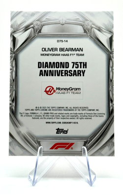 2025 Topps Chrome Formula 1 F1 Oliver Bearman Diamond 75th Anniversary #D75-14 - Image 2