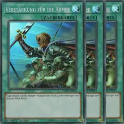 yugioh 3x Verstarkung fur die Armee DASA-DE053 SUPER RARE 1AUFLAGE DEUTSCH - Image 1