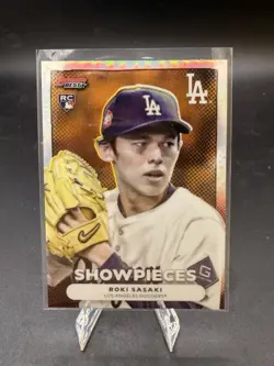 2025 Bowman's Best #BS-14 Roki Sasaki Showpieces Refractor (RC) Dodgers 🔥 - Image 1