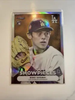 2025 Bowman's Best #BS-14 Roki Sasaki Showpieces Refractor (RC) Dodgers 🔥 - Image 3